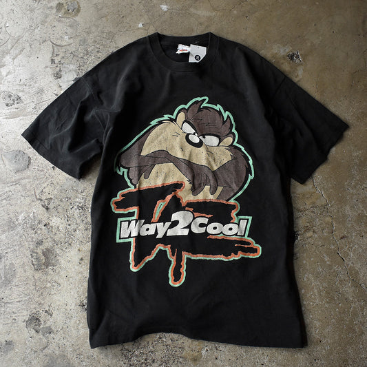 90's Looney Tunes “way2cool / タズマニアン・デビル” 海外アニメ キャラ Tシャツ USA製 240811H