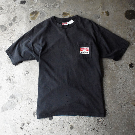 90's～ Marlboro “Marlboro Unlimited“ ブラック！ポケットTシャツ USA製 250507H