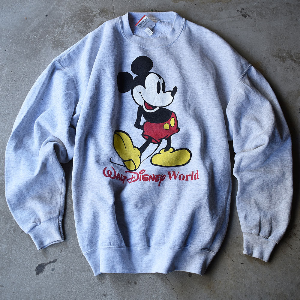 ディズニー ミッキー Walt Disney World スウェット 1990年〜 グレー USA製 ヴィンテージ