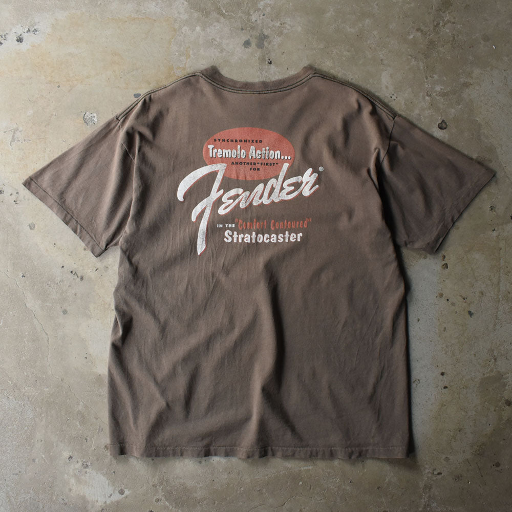 フェンダー ロゴTシャツ 1990年〜 カーキ USA製 ヴィンテージ