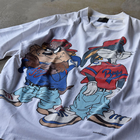 90’s Looney Tunes “Bugs&Taz Kris Kross” パロディTシャツ USA製 231005