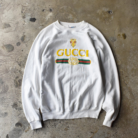 80's～ ブートレグ “GUCCI” ラグランスリーブ スウェット 250805H