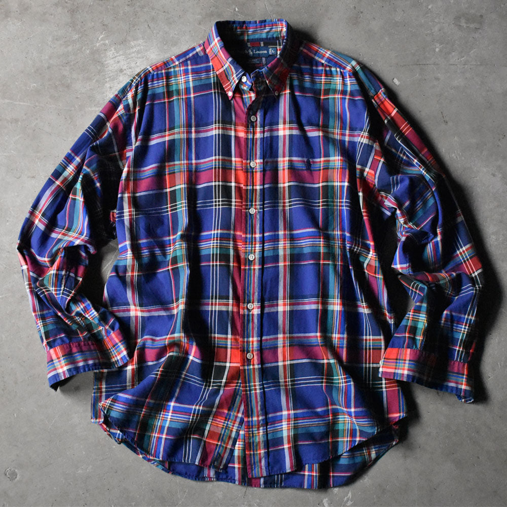 90's Ralph Lauren “BLAKE” チェック ボタンダウンシャツ 240327 S2068