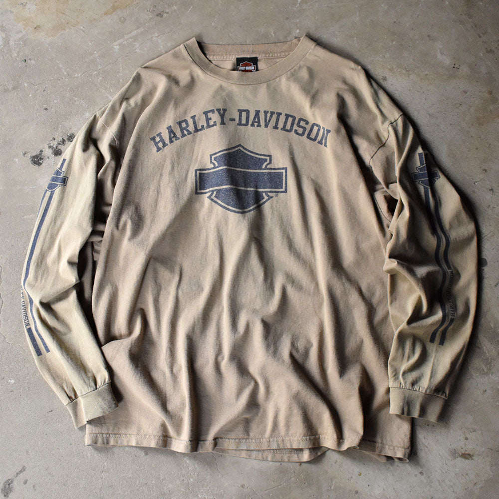 Y2K Harley-Davidson 袖プリ！ ロンT USA製 230930