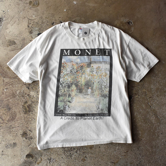 90's Claude Monet “ヴェトゥイユの画家の庭” アート Tシャツ 250823H