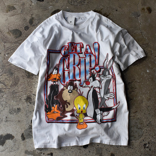90's Looney Tunes "Get A Grip" 海外アニメ キャラ Tシャツ 230811H