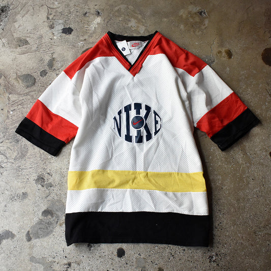 90's ブートレグ NIKE フェイクレザーパッチ メッシュゲームシャツ USA製 250815H