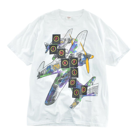 80's PINK FLOYD "WORLD TOUR" 飛行機 ロックTシャツ 260804H
