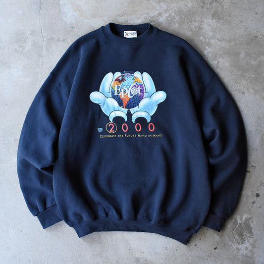 Y2K デッドストック Disney ”Epcot” キャラクター スウェット USA製 250606