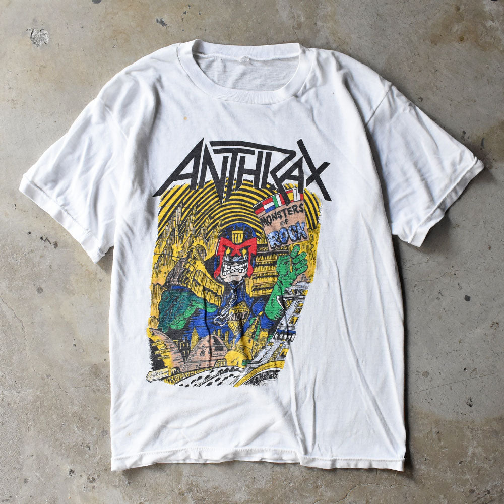 80’s Anthrax × Judge Dredd “MONSTERS OF ROCK” ロック Tシャツ 250923H
