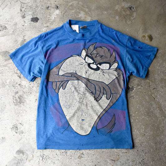 90's ダメージ! Looney Tunes “Tasmanian Devil” Tシャツ USA製 250603H