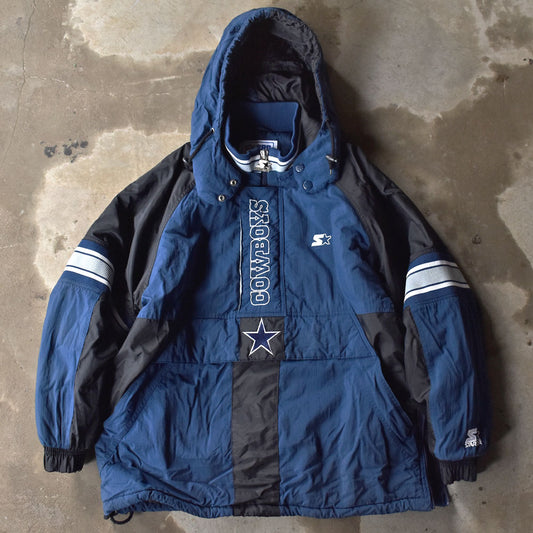 90’s STARTER “NFL COWBOYS” 中綿入り フード付き ナイロンジャケット 240208