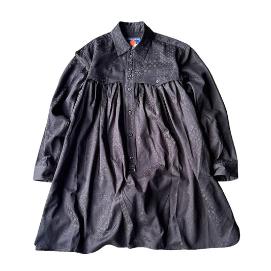 blackmeans オリエンタル柄 タック入り プルオーバーシャツ 945-79GS167-1 240313H