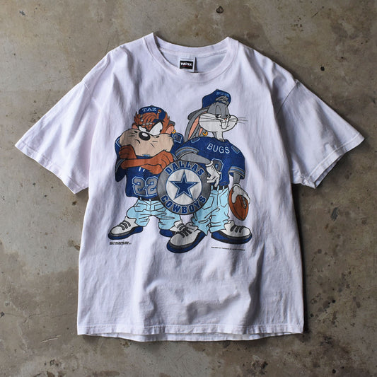 90’s Looney Tunes “NFL Dallas Cowboys” キャラクター×スポーツ Tシャツ 250609