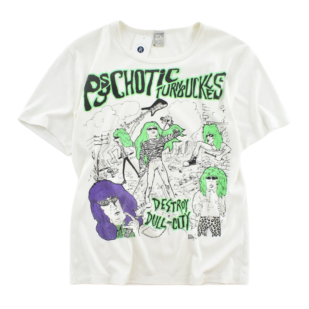 80's Psychotic Turnbuckles "Destroy Dull-City" ガレージパンク ロックTシャツ 260929H