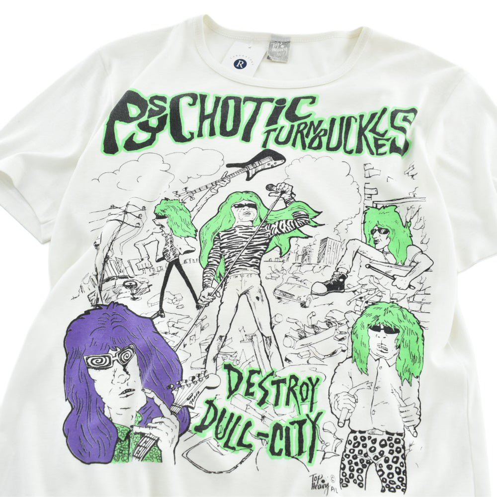 80's Psychotic Turnbuckles "Destroy Dull-City" ガレージパンク ロックTシャツ 260929H