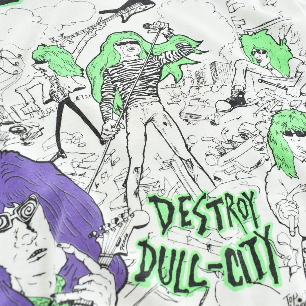 80's Psychotic Turnbuckles "Destroy Dull-City" ガレージパンク ロックTシャツ 260929H