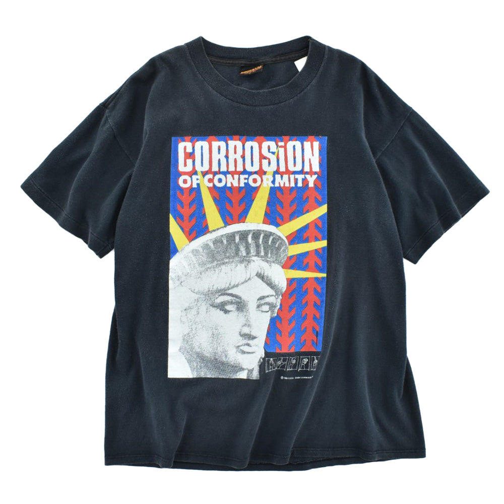 90’s Corrosion of Conformity C.O.C. コロージョン・オブ・コンフォーミティ Blind 1992 自由の女神 ロックTシャツ ブラック Brockum USA製