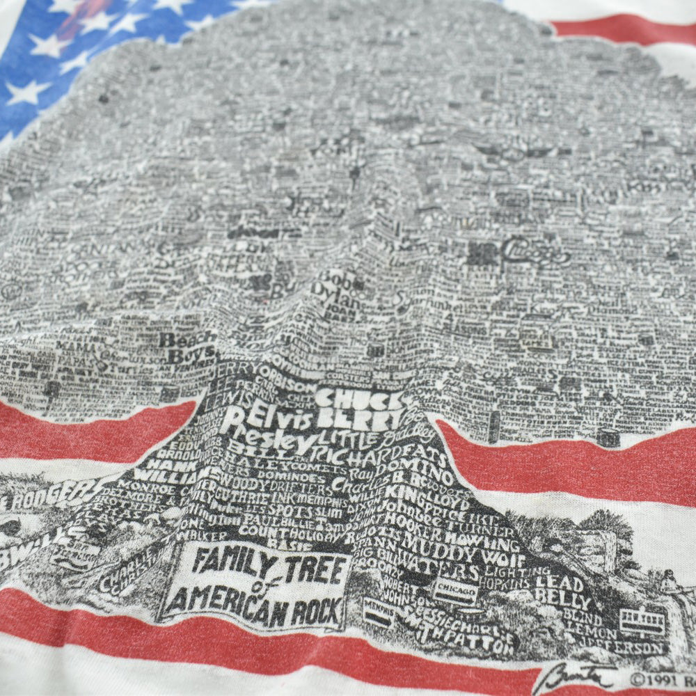90's "AMERICA ROCKS" Family Tree ロックTシャツ 260508H