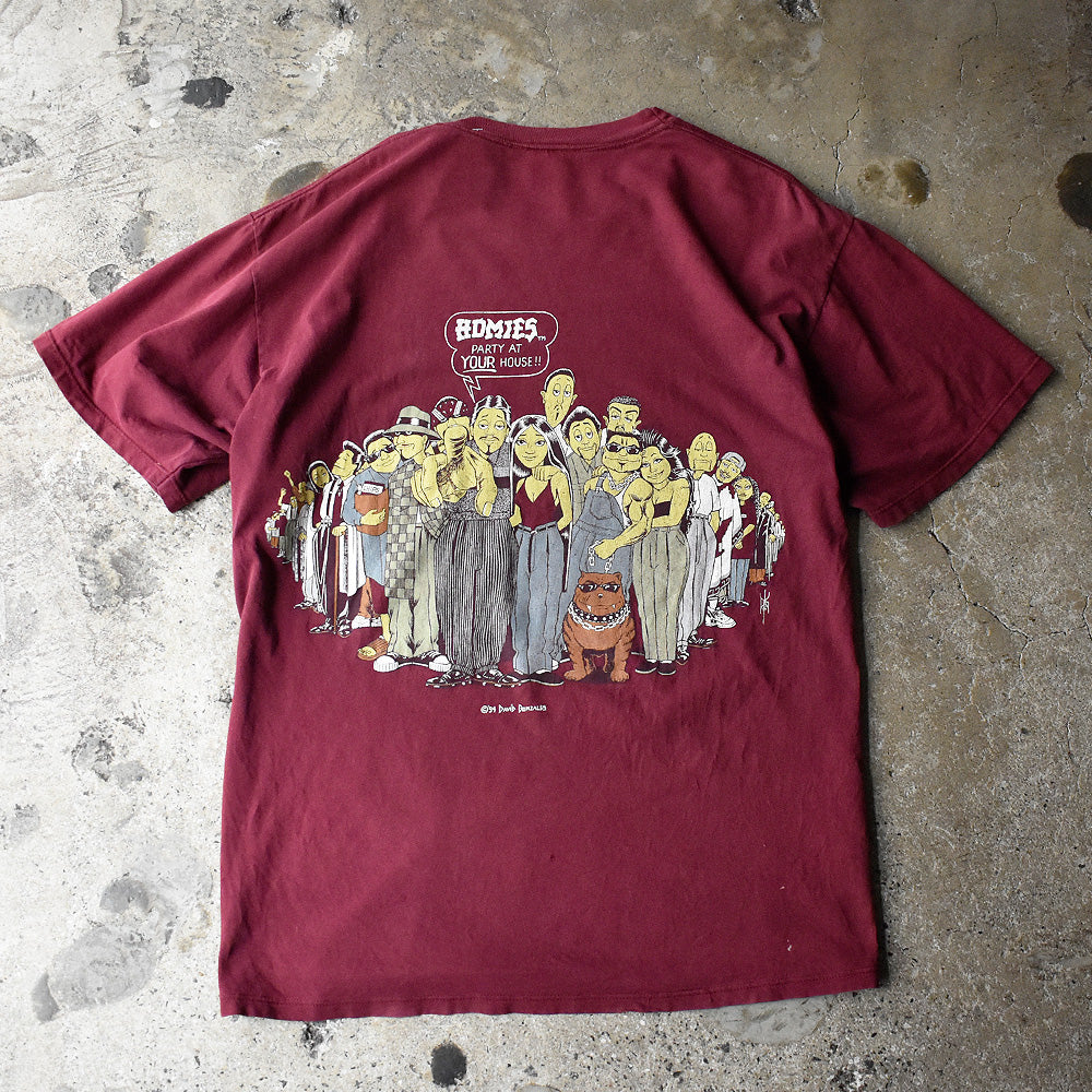 90's David Gonzales “Homies” チカーノ キャラ Tシャツ USA製 250714H