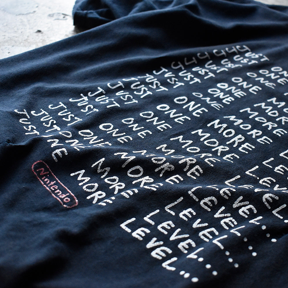 任天堂 JUST ONE MORE LEVEL メッセージ Tシャツ 2000年代初頭 古着