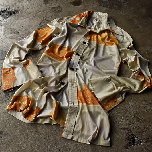 70's Monzini by monticello 惑星柄 ディスコシャツ 230921H