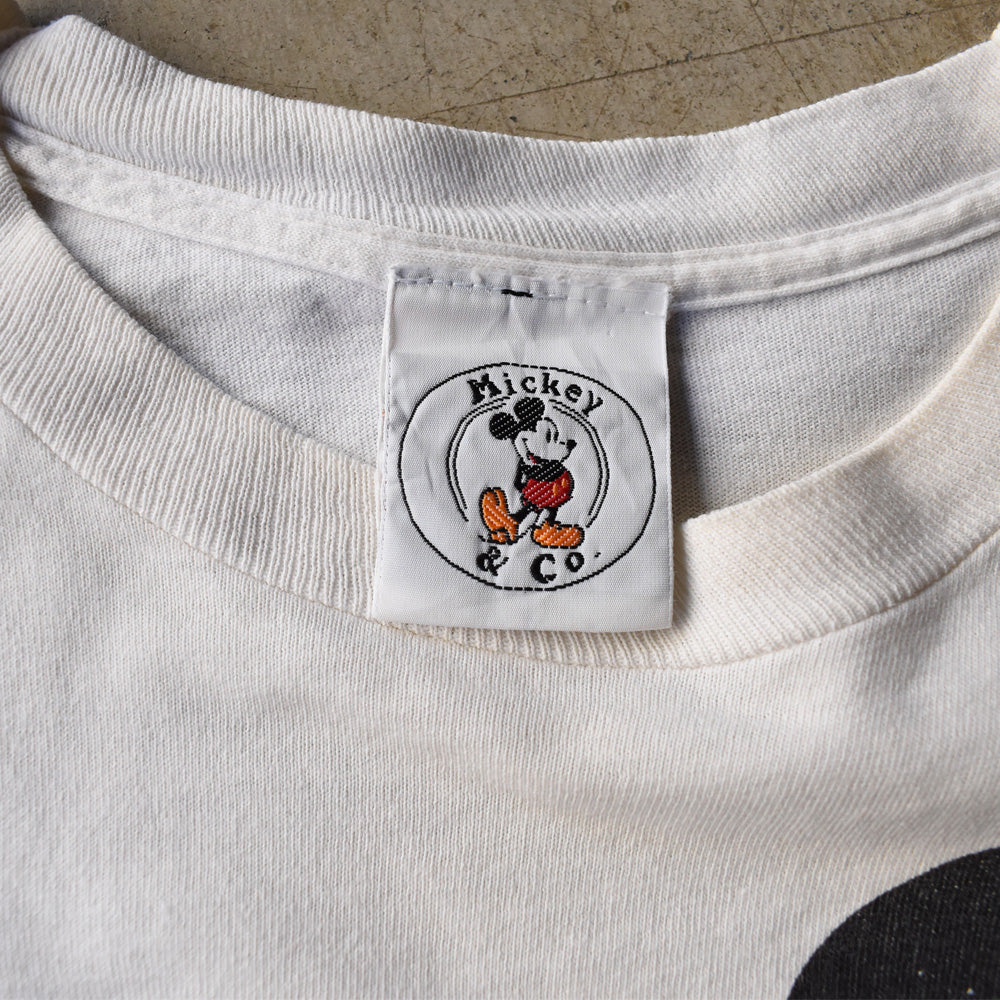 90’s Disney 大判プリント “Mickey” キャラクターTシャツ 250421
