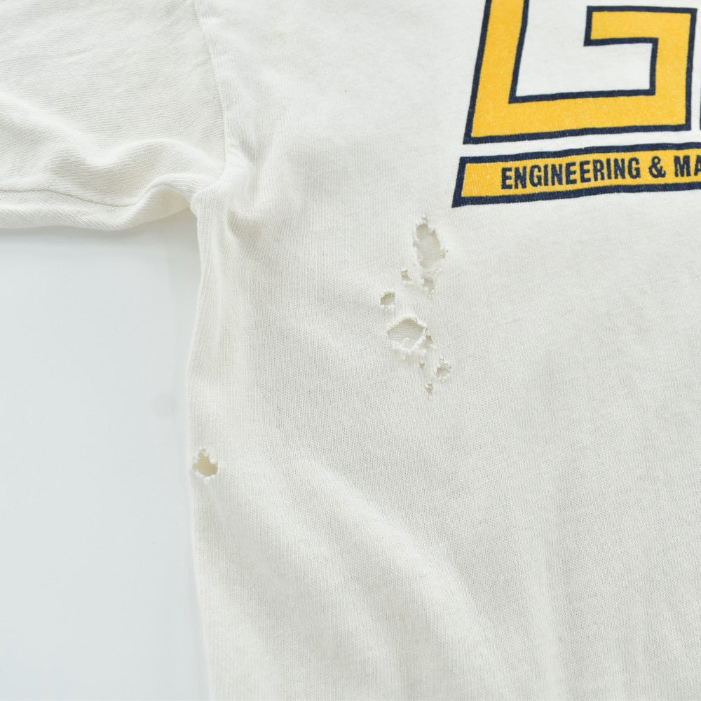 80's Champion "GMI" 染み込みプリント ボロ カレッジTシャツ USA製 260918H