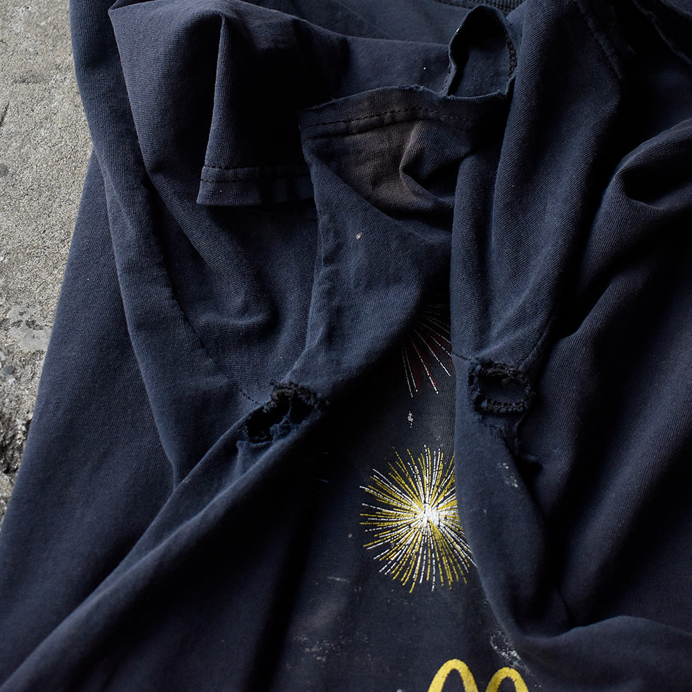Y2K ダメージ！ペンキ！ “McDonald's×花火“ Tシャツ 240619H