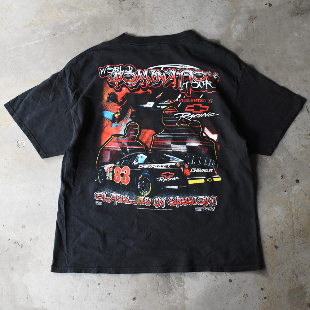 “CHEVROLET / WORLD DOMINATION TOUR”両面プリント レーシングTシャツ 240620