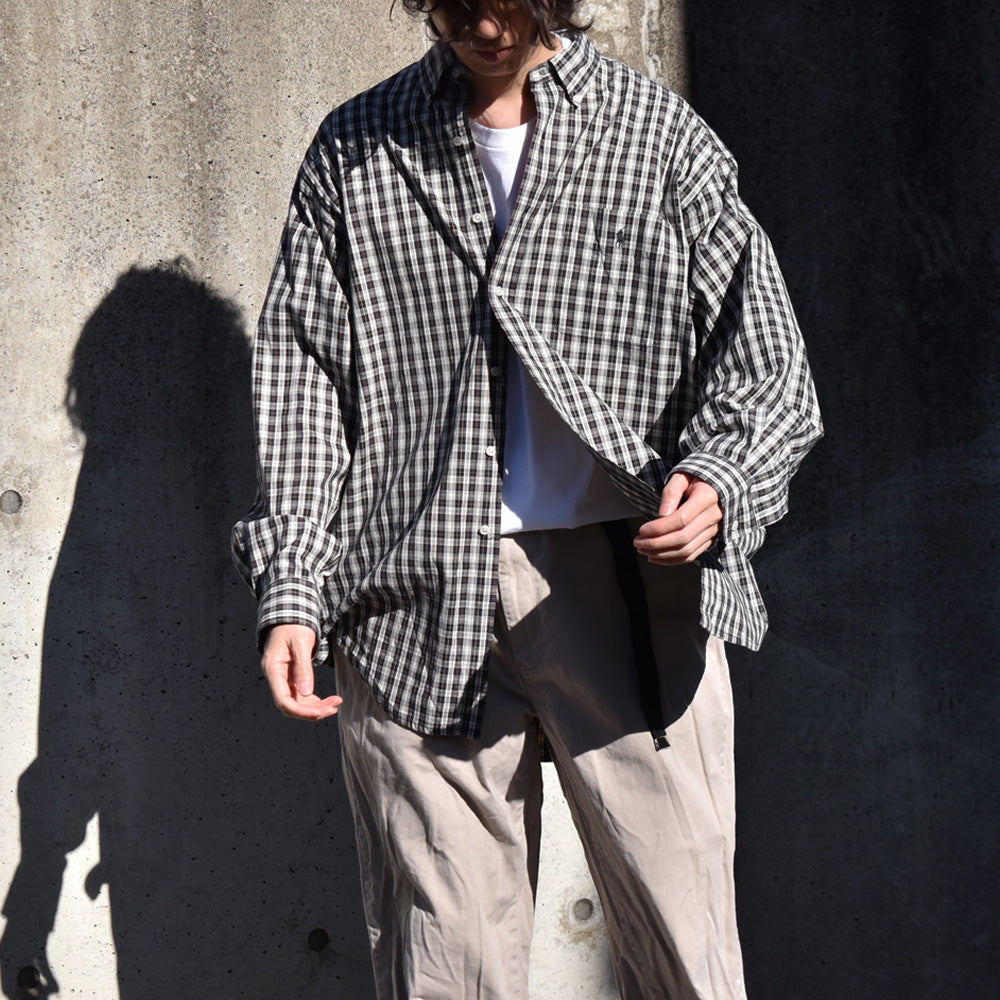 ラルフ ローレン BIG SHIRT タータンチェック ボタンダウンシャツ 1990年〜 ヴィンテージ