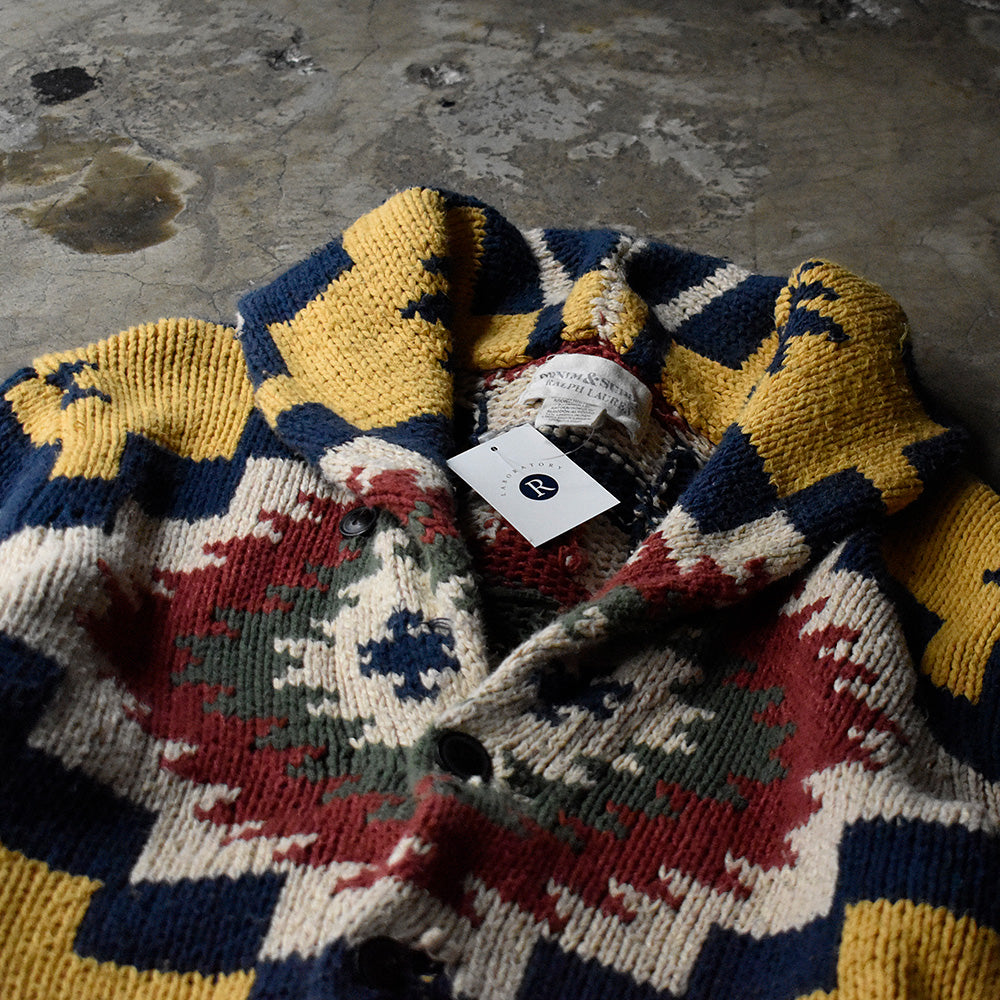 DENIM&SUPPLY RALPH LAUREN ショールカラー ネイティブ柄 カーディガン 241120H