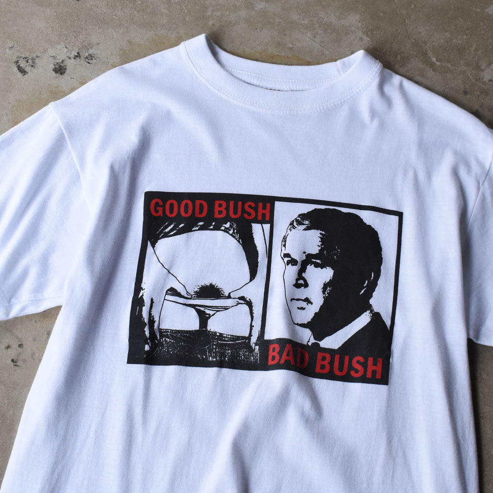 Y2K デッドストック！ ”GOOD BUSH, BAD BUSH” ジョーク Tシャツ 250513