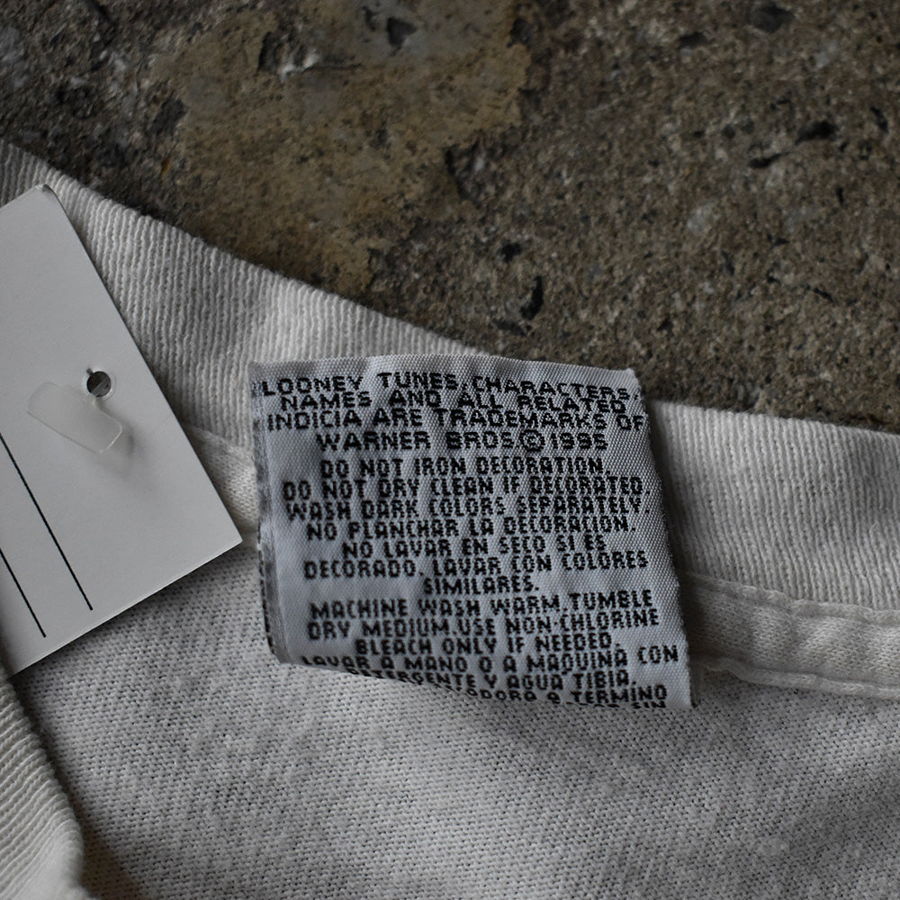 90's Looney Tunes “Tasmanian Devil / NO COMMENT!” 海外アニメ キャラ 長袖 Tシャツ USA製 250807H