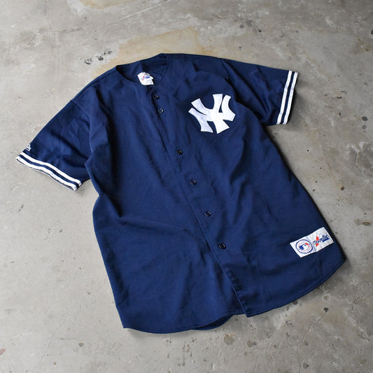 90’s Majestic “MLB New York Yankees“ ベースボール ゲームシャツ 241004H