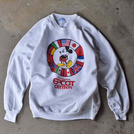 80’s Disney ”EPCOT CENTER” ラグラン スウェット USA製 230706H