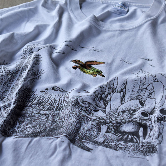 90’s “Cyman turtle farm” 亀 アニマルプリントTシャツ 231011