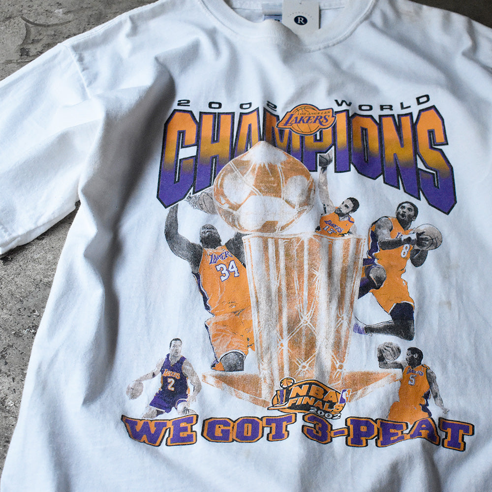 ロサンゼルス・レイカーズ World Champions Tシャツ 2002年 古着