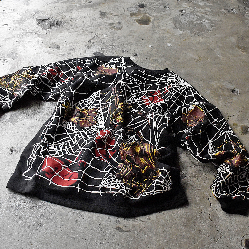 90's METALLICA AOP！  spider！スウェット Italy製 231211H