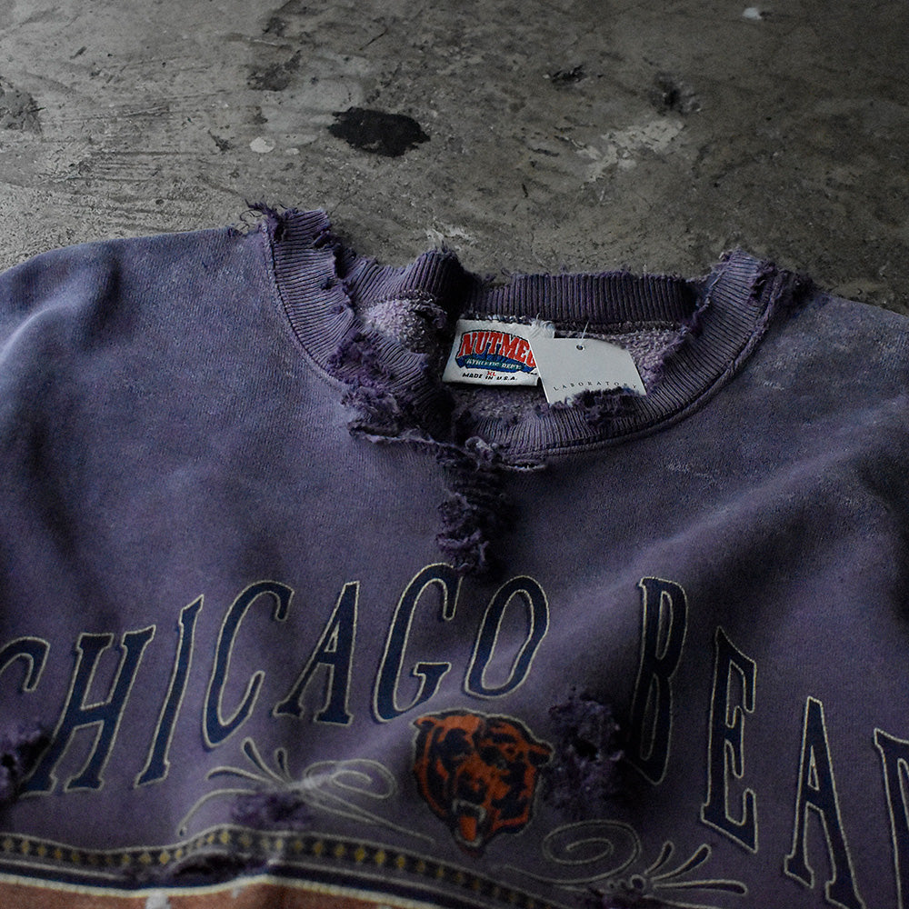 90's～　ボロ！　Chicago Bears/シカゴ・ベアーズ　スウェット　パープルカラー　USA製　230910H