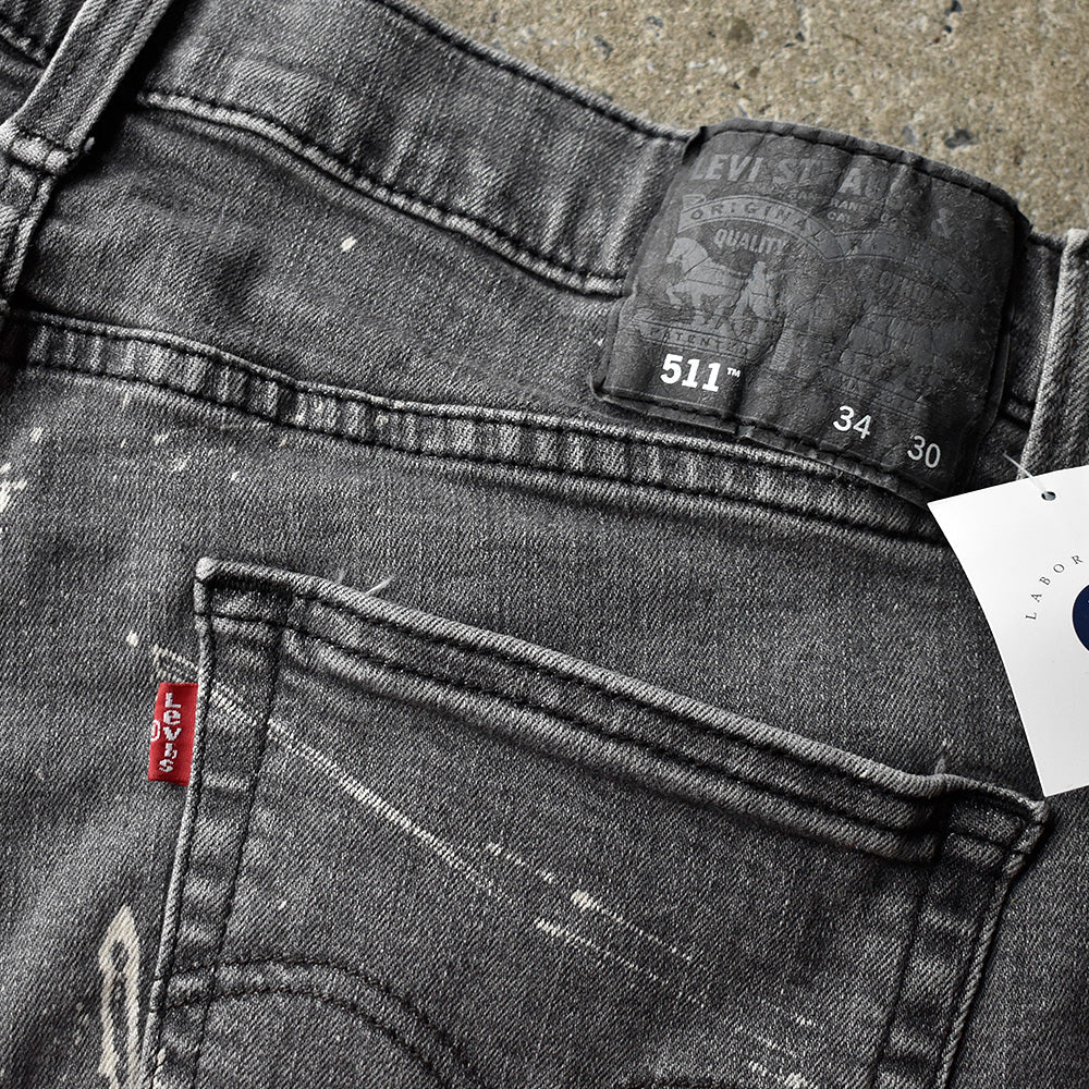 ダメージ！ブリーチ！Levi's 511 “グランジ“ スリム ストレッチパンツ 250517H
