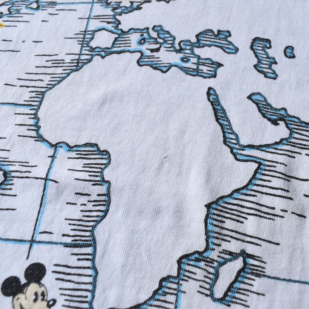 90’s Disney AOP！ ”Disneyland MAP” キャラクター Tシャツ 250616