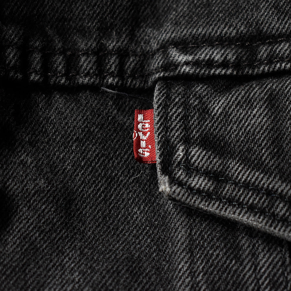 90’s Levi's オールブラック！ デニム ボアジャケット USA製 241108H