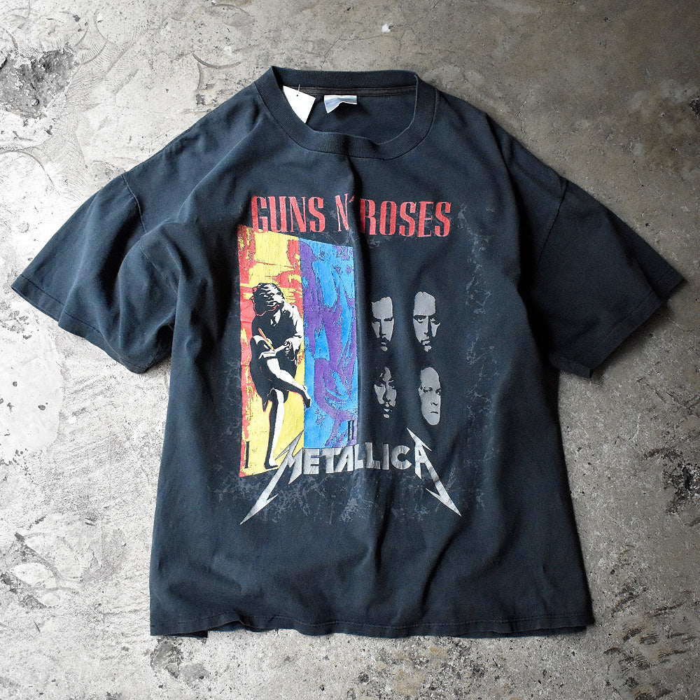 90's “GUNS N' ROSES×METALLICA“ Stadium Tour Tシャツ 240602H