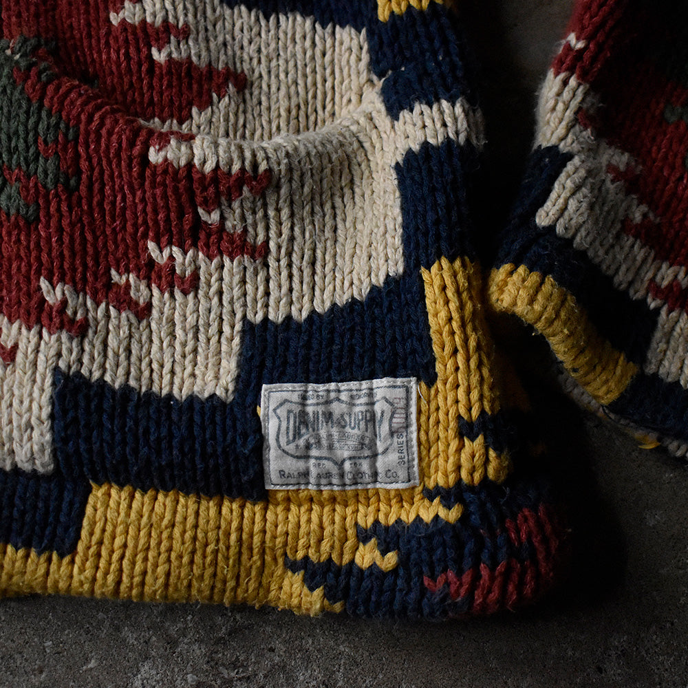 DENIM&SUPPLY RALPH LAUREN ショールカラー ネイティブ柄 カーディガン 241120H