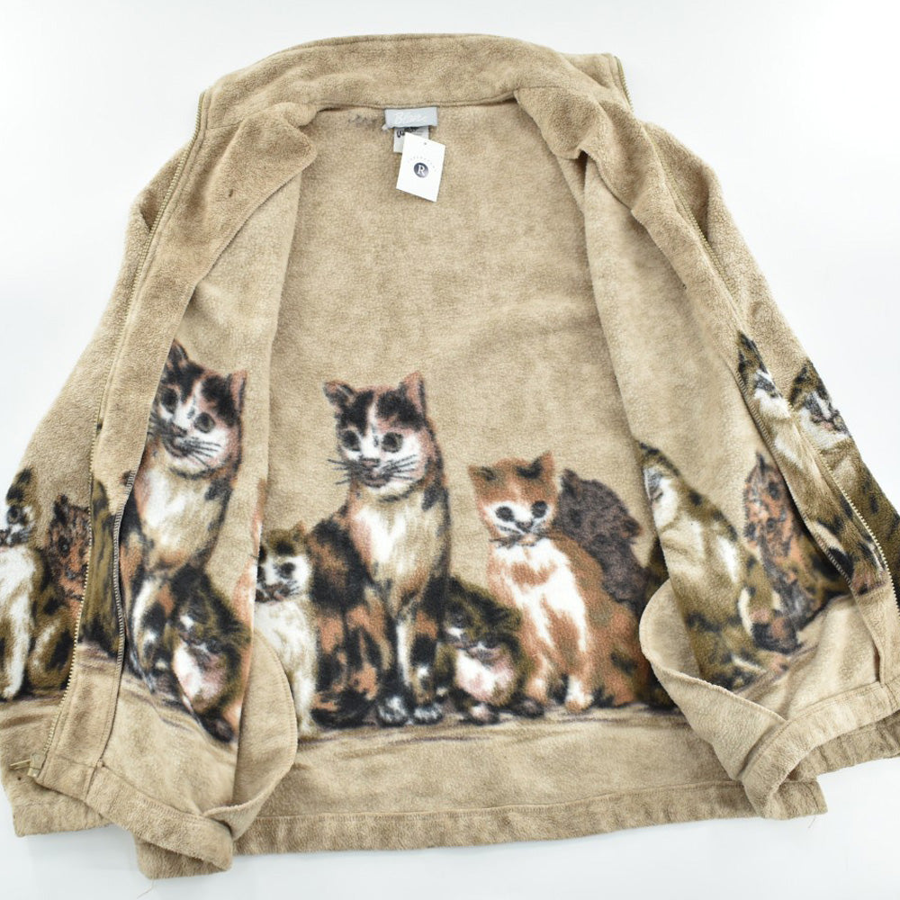 90's 猫 フリースジャケット 260224H
