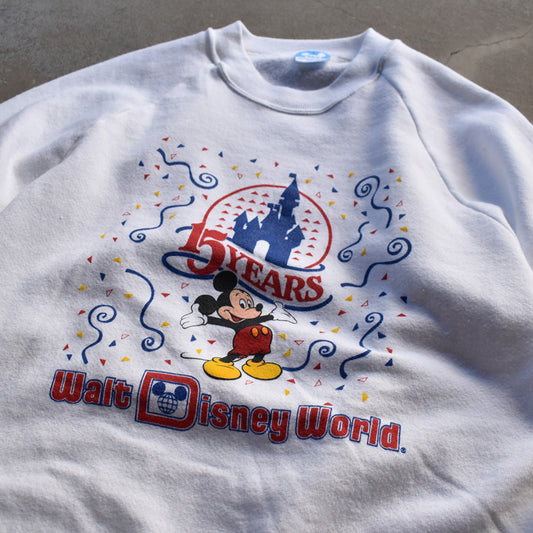 80's Disney/ディズニー ”15YEARS Walt Disney World” ラグラン スウェット USA製 230726