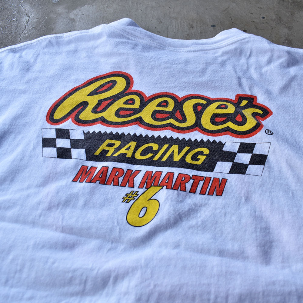 90's　“Reese’s RACING Mark Martin ＃6” 両面プリント レーシングTシャツ　230520