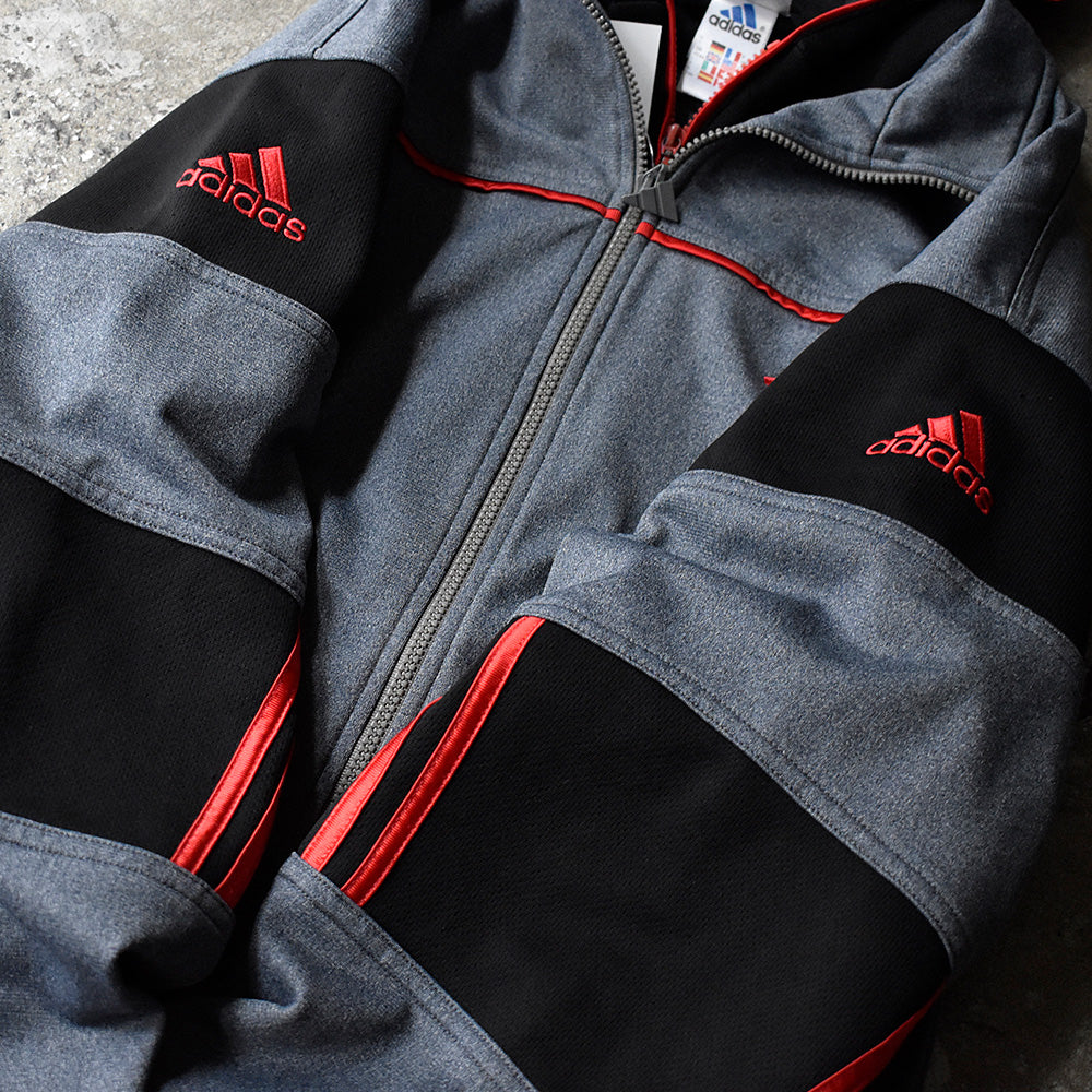 90's～Y2K adidas レイヤードタイプ フード付き トラックジャケット 250530H