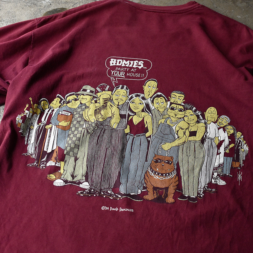 ホーミーズ David Gonzales チカーノ キャラクターTシャツ 1994年 USA製 ヴィンテージ